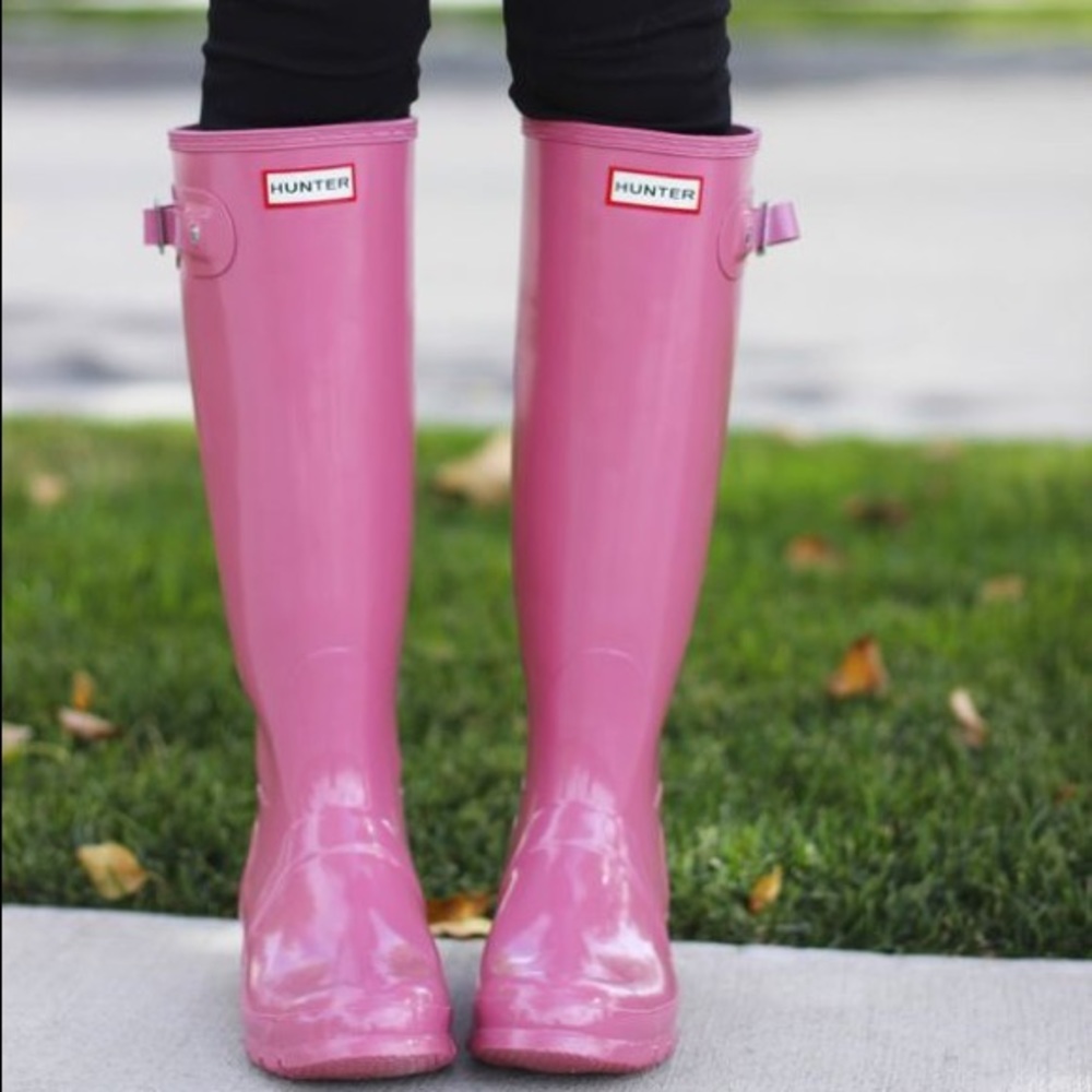 Pink Hunter boots